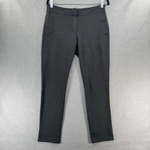 Eileen Fisher Pants Women Size XS Gray Slim Leg Ponte Knit Neutral Office Career